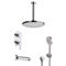 Tub and Shower Faucet Set with Handheld and Ceiling Rain Shower Head